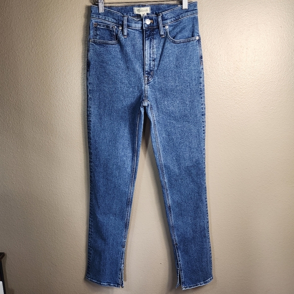 Madewell Womens |27| Mid-Rise Stovepipe Jeans in Knowland Wash/Slit-Hem Edition - Picture 3 of 14